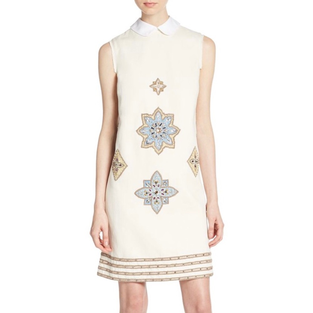 ISO Tory Burch Lorelei Embellished Shift Dress XS